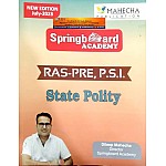 Mahecha Springboard Academy RAS PRE, PSI Hand Written Note State Polity July 2023 Edition English Medium