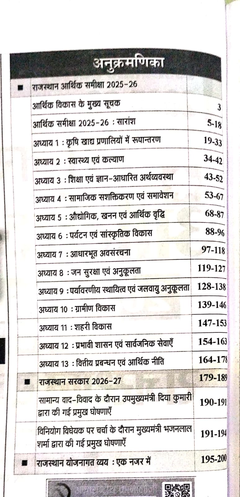Antrastriya Chronology Rajasthan Economic Survey (Arthik Samiksha) 2025-26 Rajasthan Budget 2026-27 March 2026 Edition