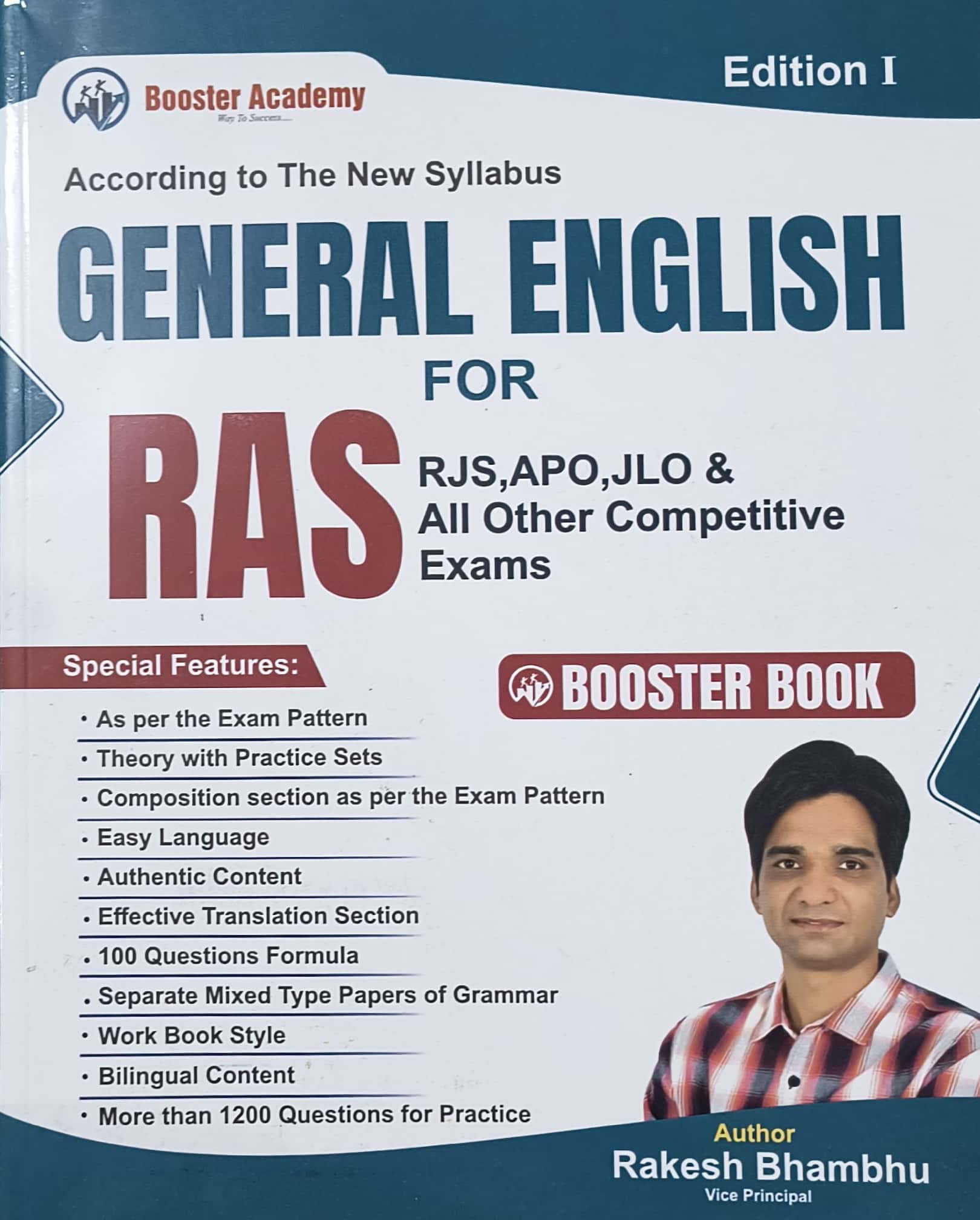 Booster Academy General English For RAS RJS APO JLO All Other Competitive Exams By Rakesh Bhambhu May 2025 Edition