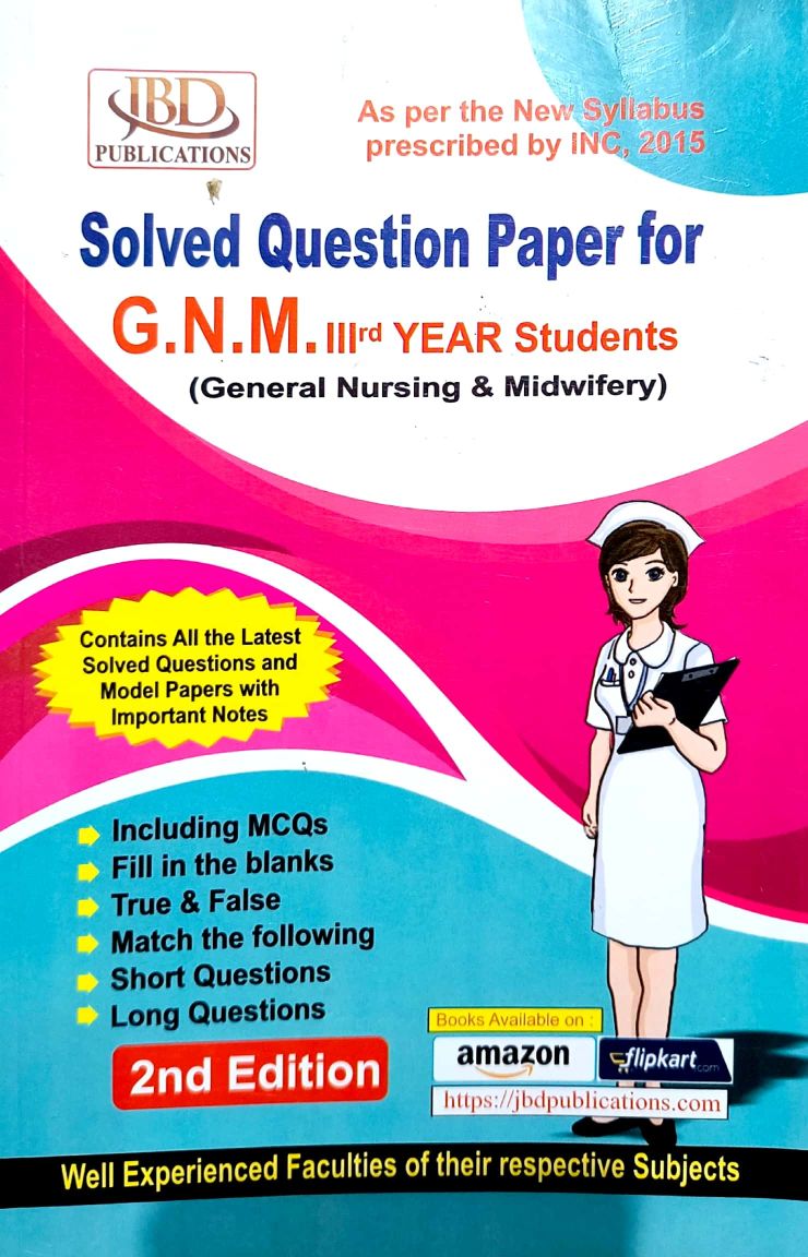 JBD GNM 3rd Year Solved Question Paper 2023 Edition