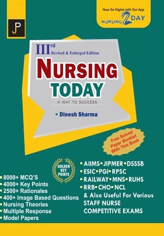 JP Nursing Today 3rd Revised Edition By Dinesh Sharma For Nursing Competitive Exam