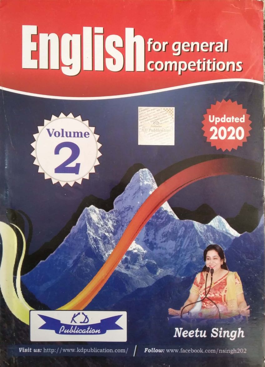 KD English Vol 2nd Updated 4th Edition 2020 By Neetu Singh For General Competitons