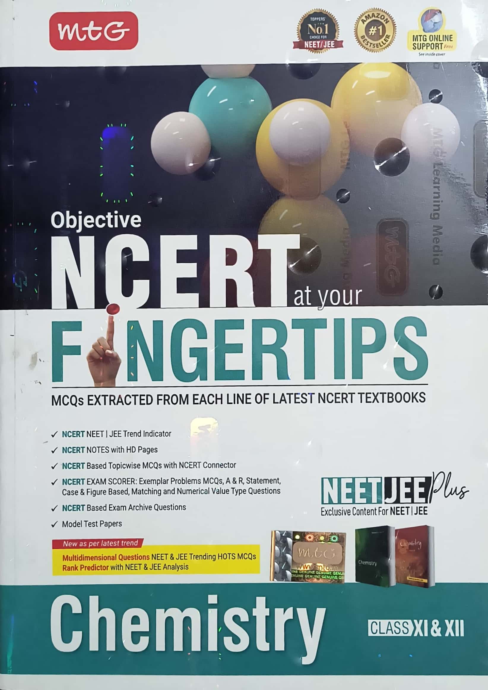 MTG Objective NCERT Fingertips Chemistry Class 11th and 12th English Medium For NEET and JEE Exam