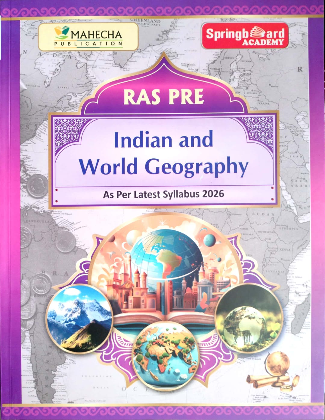 Mahecha Spring Board RAS Pre Indian And World Geography July 2026 Edition English Medium