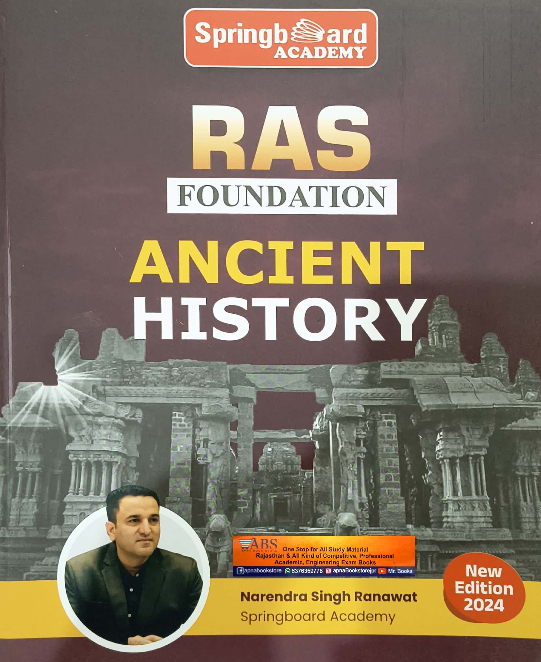 Mahecha Springboard Academy RAS Foundation Hand Written Note Ancient History 2024 Edition English Medium By Narendra Singh Ranawat