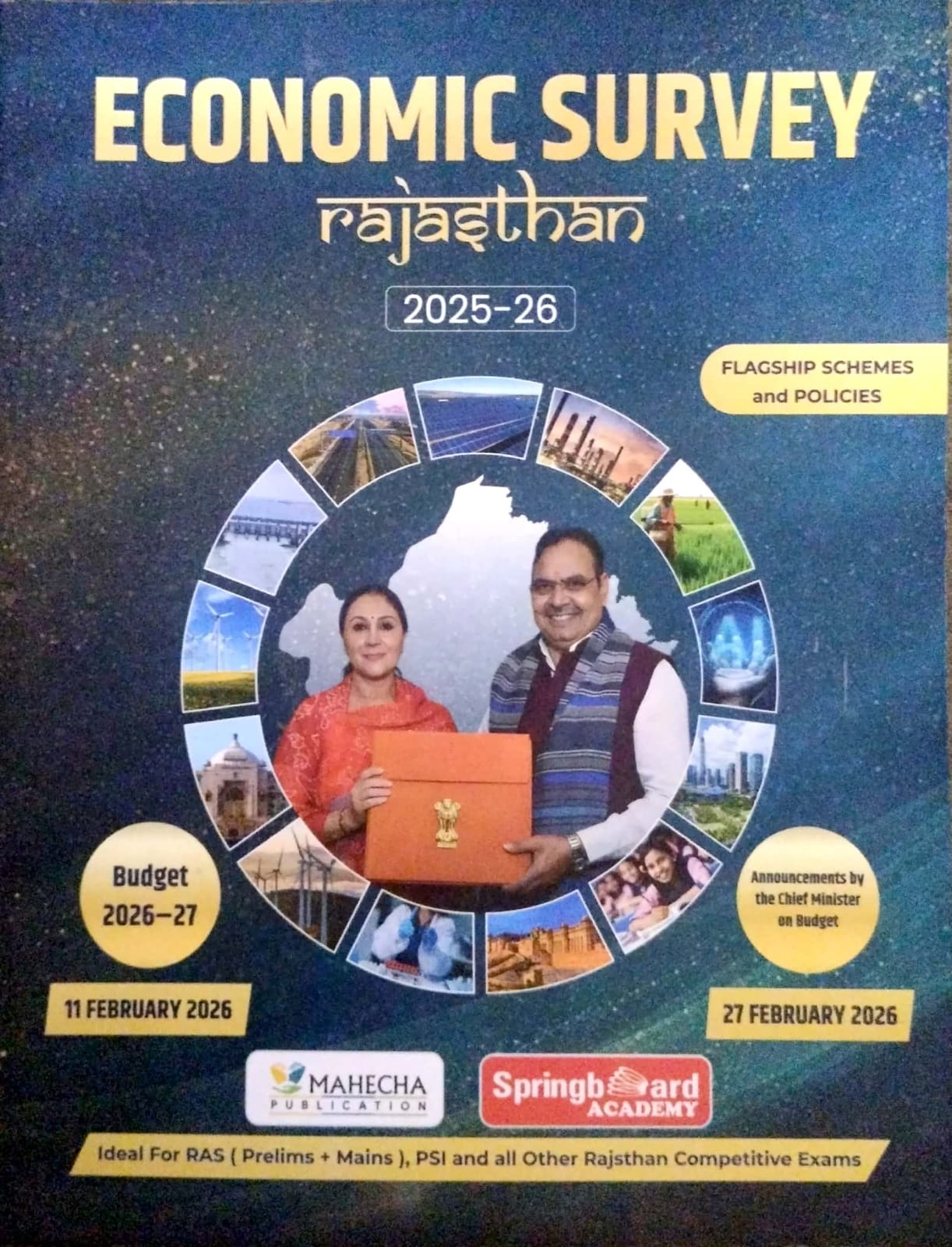 Mahecha Springboard Academy Rajasthan Economic Survey Review 2025-26 Budget 2026-27 In English Medium For Ras Pre Mains and All Rajasthan Competitive Exams