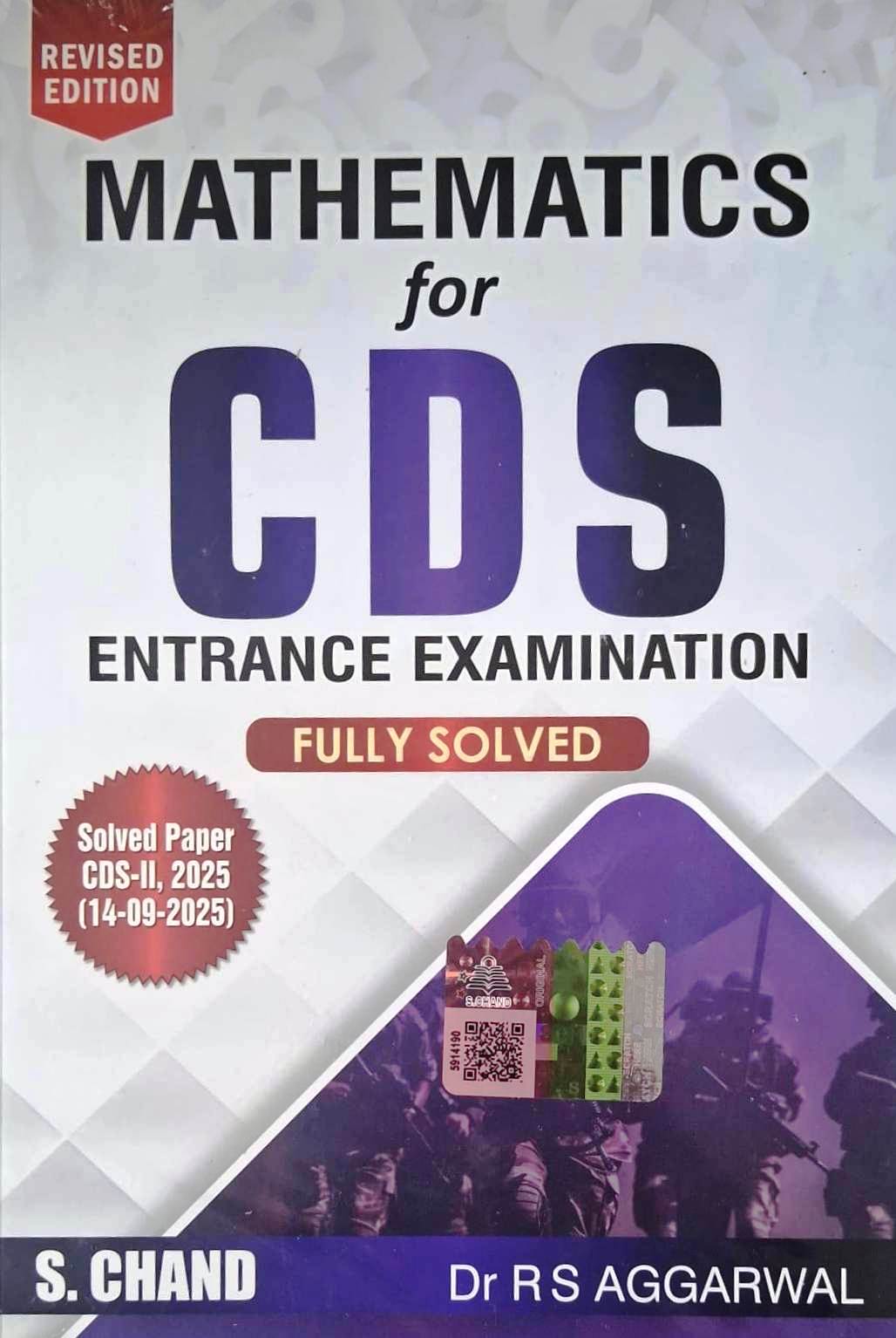 S.Chand Mathematics Revised Edition Fully Solved By Dr. R.S. Aggarwal For CDS Entrance Examination