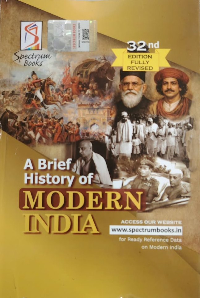 Spectrum A Brief History Of Modern India 32nd Edition Fully Revised 2026 For UPSC Examination