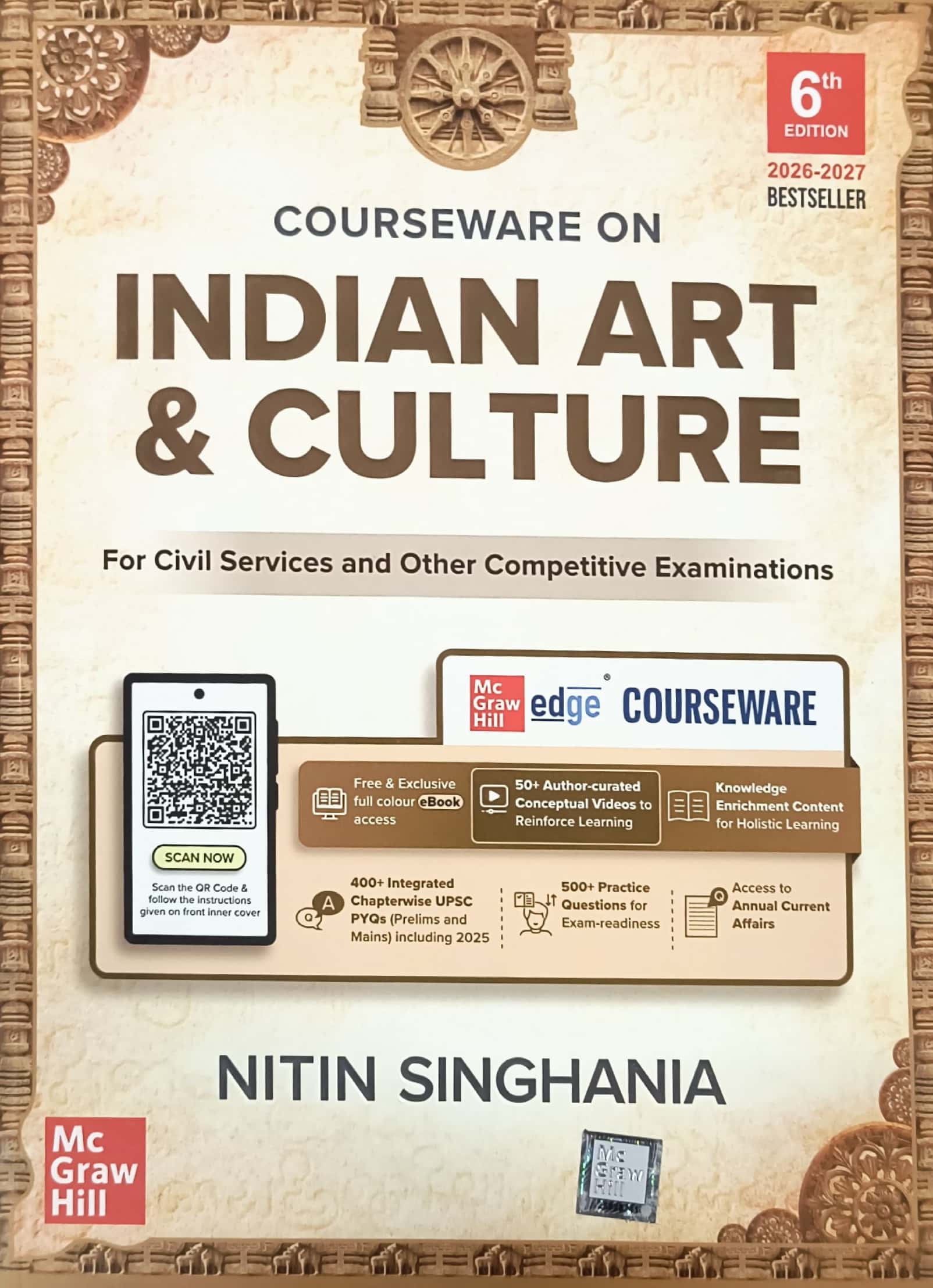 TMH Indian Art And Culture 6th Edition 2026-2027 By Nitin Singhania For Civil Services and Other Competitive Examinations