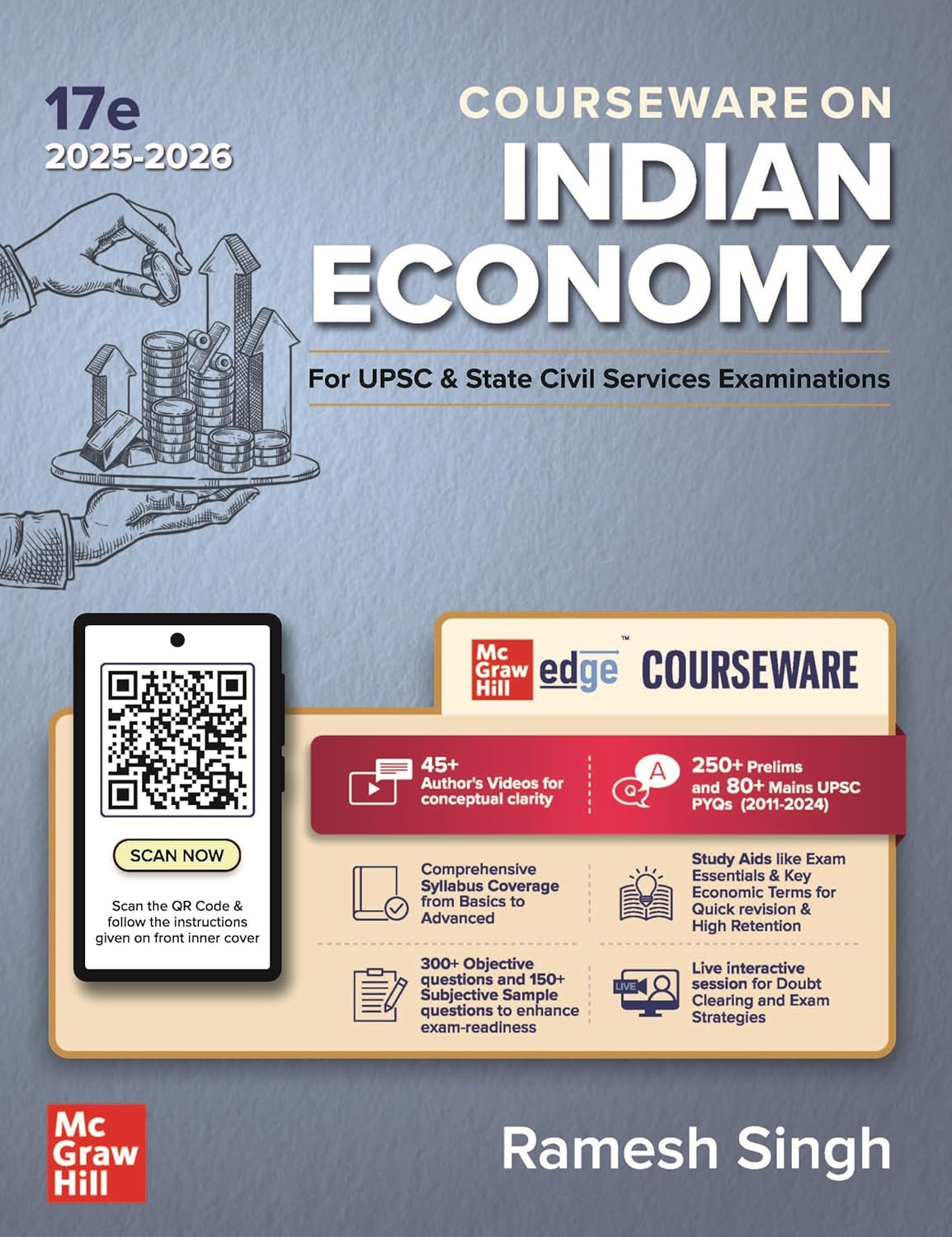 TMH Indian Economy 17th Edition 2025-26 By Ramesh Singh For Civil Services and Competitive Examination