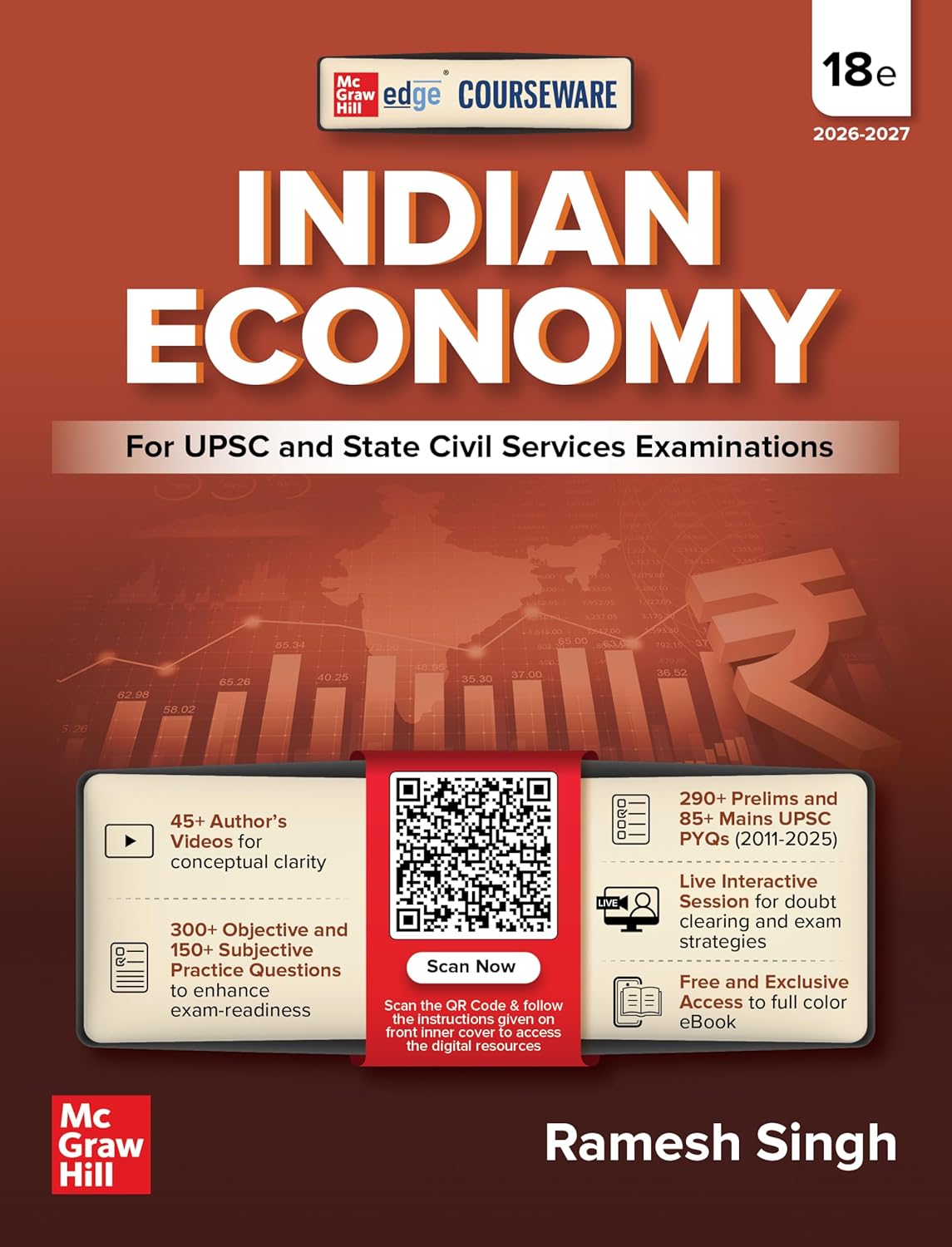 TMH Indian Economy 18th Edition 2026-27 By Ramesh Singh For Civil Services and Competitive Examination In English Medium