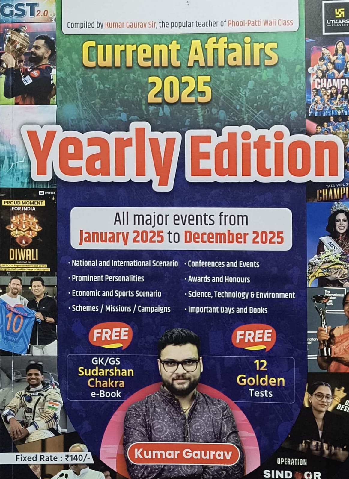 Utkarsh Current Affairs 2025 Yearly Edition January 2025 to December 2025 English Medium By Kumar Gaurav